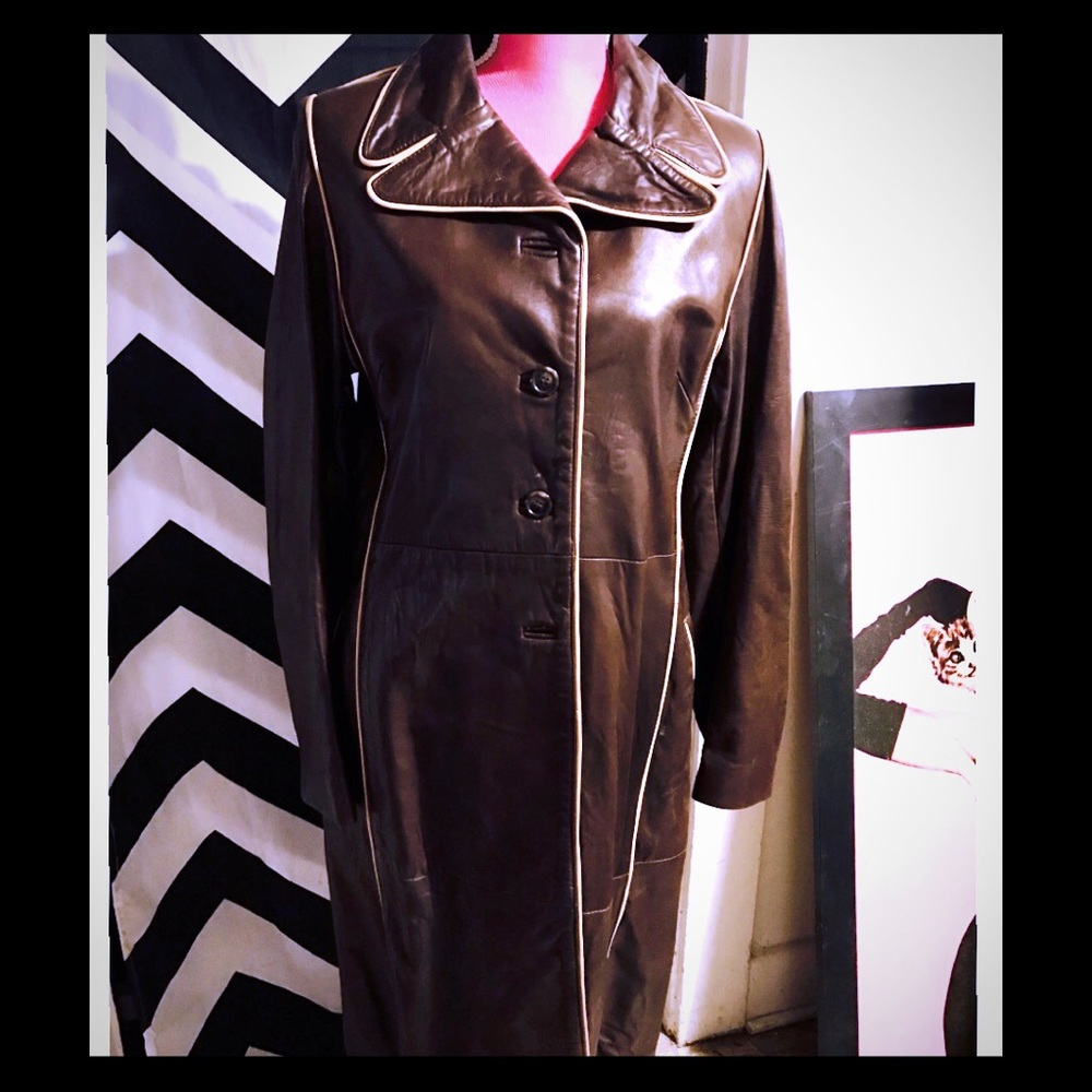 100% Buttery Lambskin Leather Oscar Leopold jacket