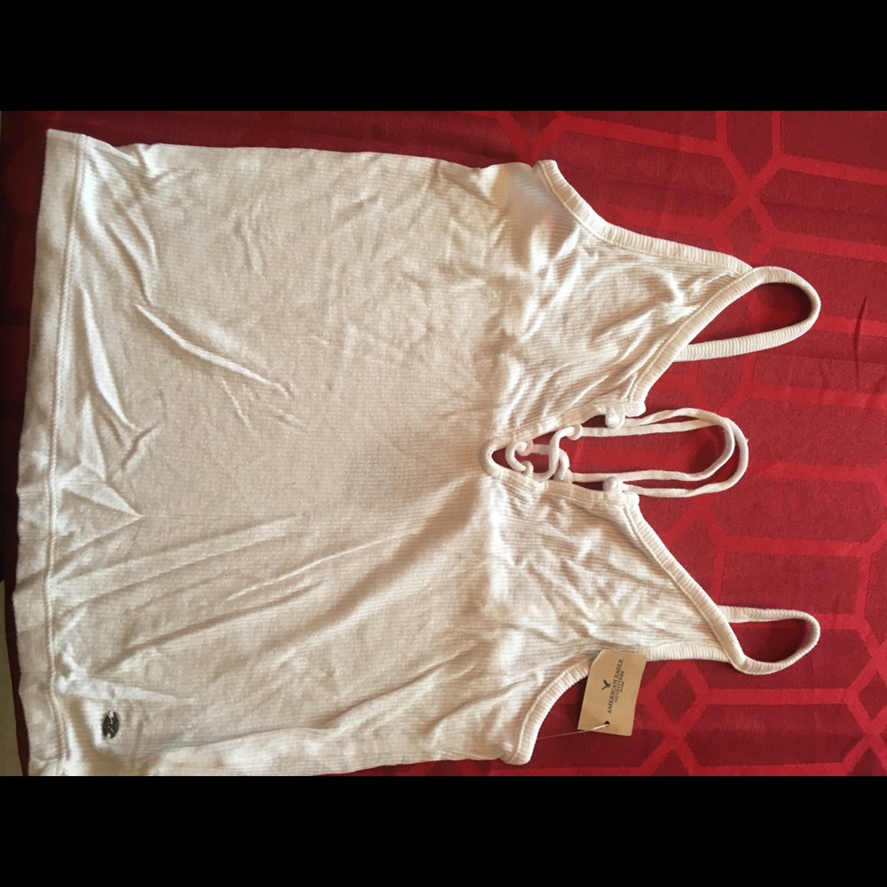 American Eagle lace up crop tank NWT medium