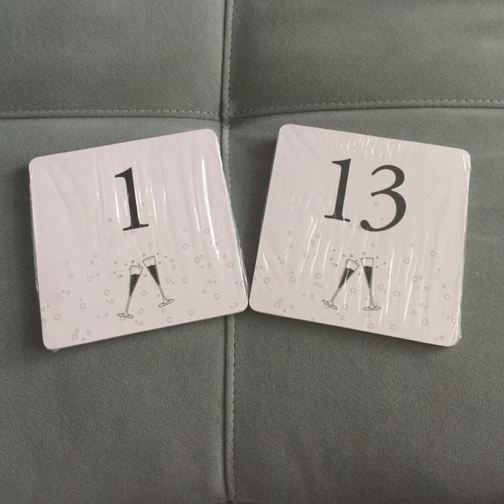 Wedding/party table number cards 🥂🍾🔢