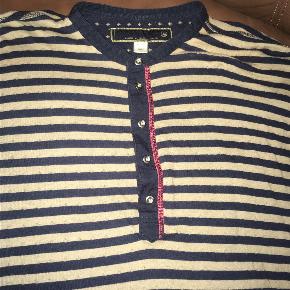 Men's brown three-quarter inch sleeves shit - Picture 2 of 4