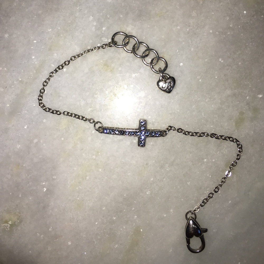 Brighton Sideways Cross Sterling Silver Bracelet