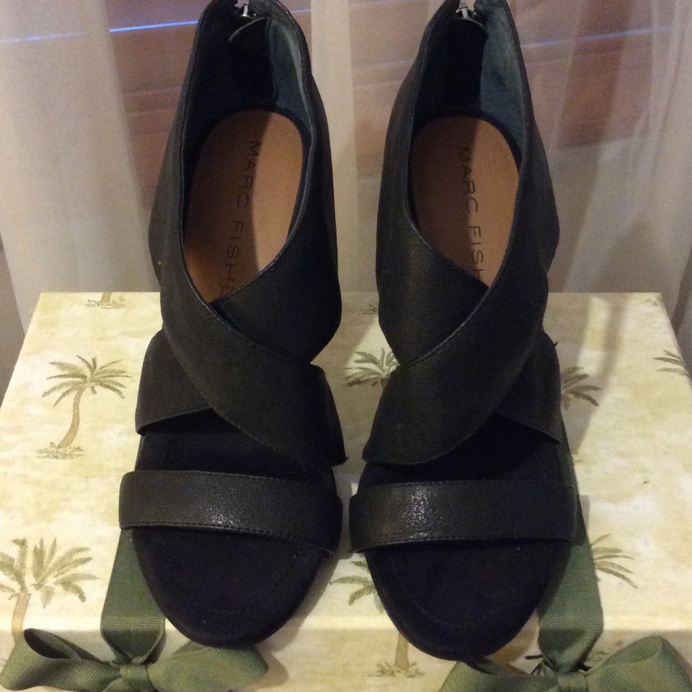 🌹Marc Fischer Black Leather Heels🌹