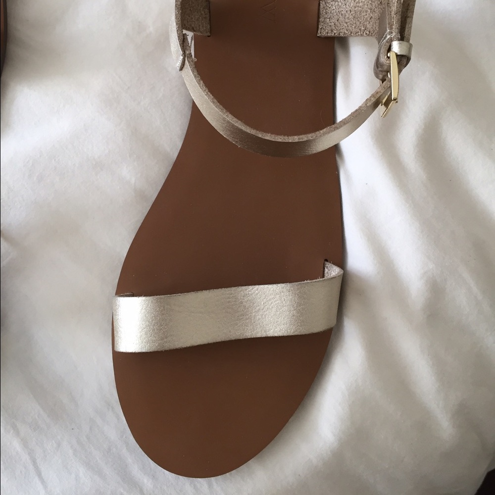 J. Crew Factory Metallic Sandals