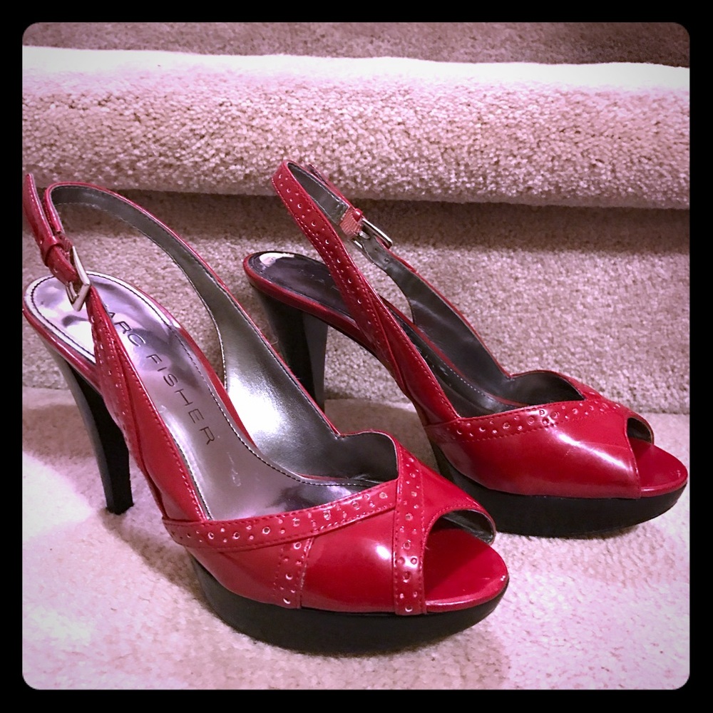 Marc Fisher Sexy Red HOT Heels shoes Stilettos
