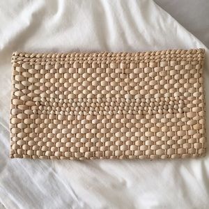 Vintage woven clutch