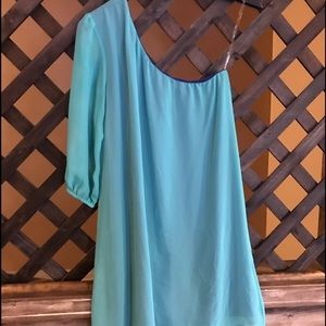 Francesca's blue sheath dress