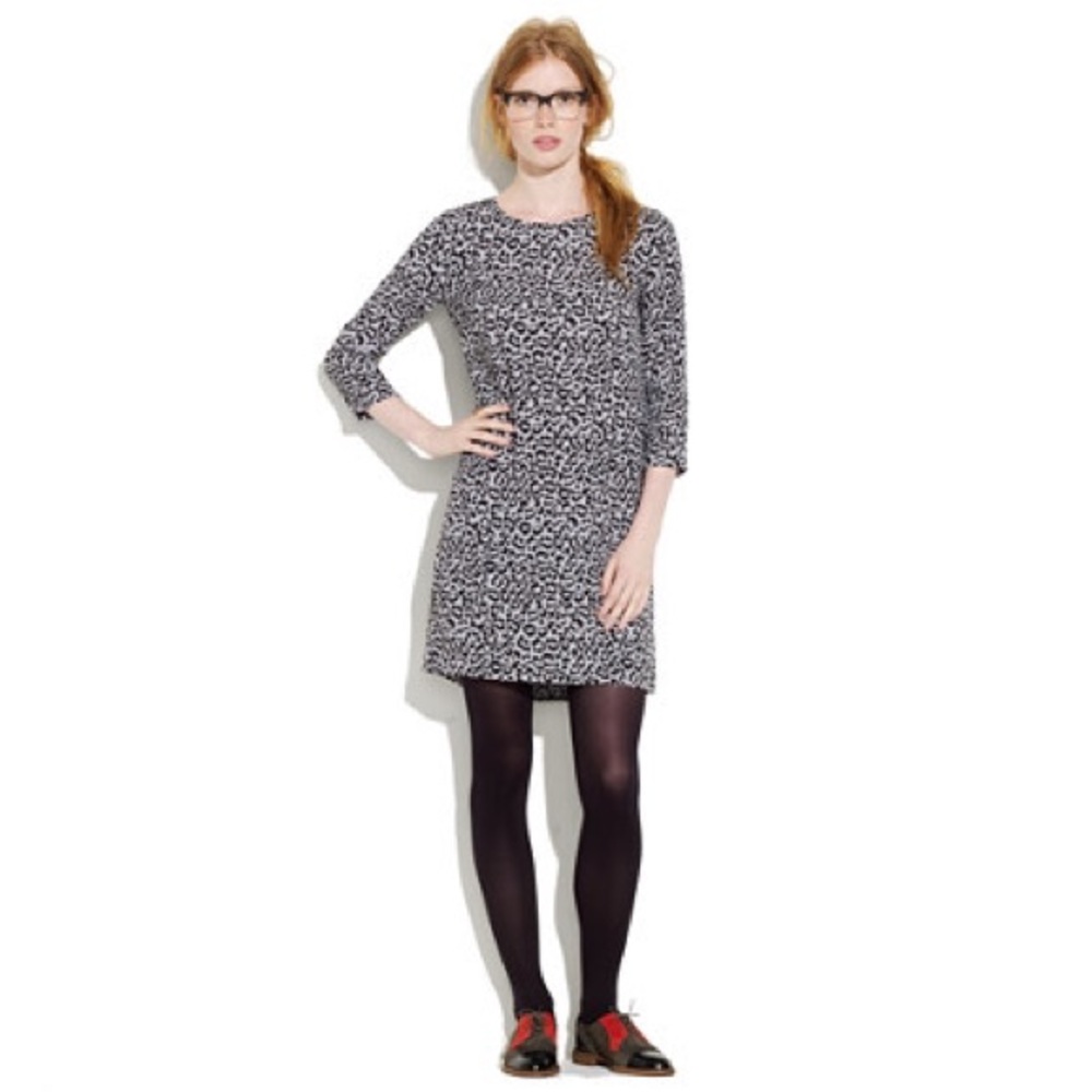 Madewell leopard print shift dress, can