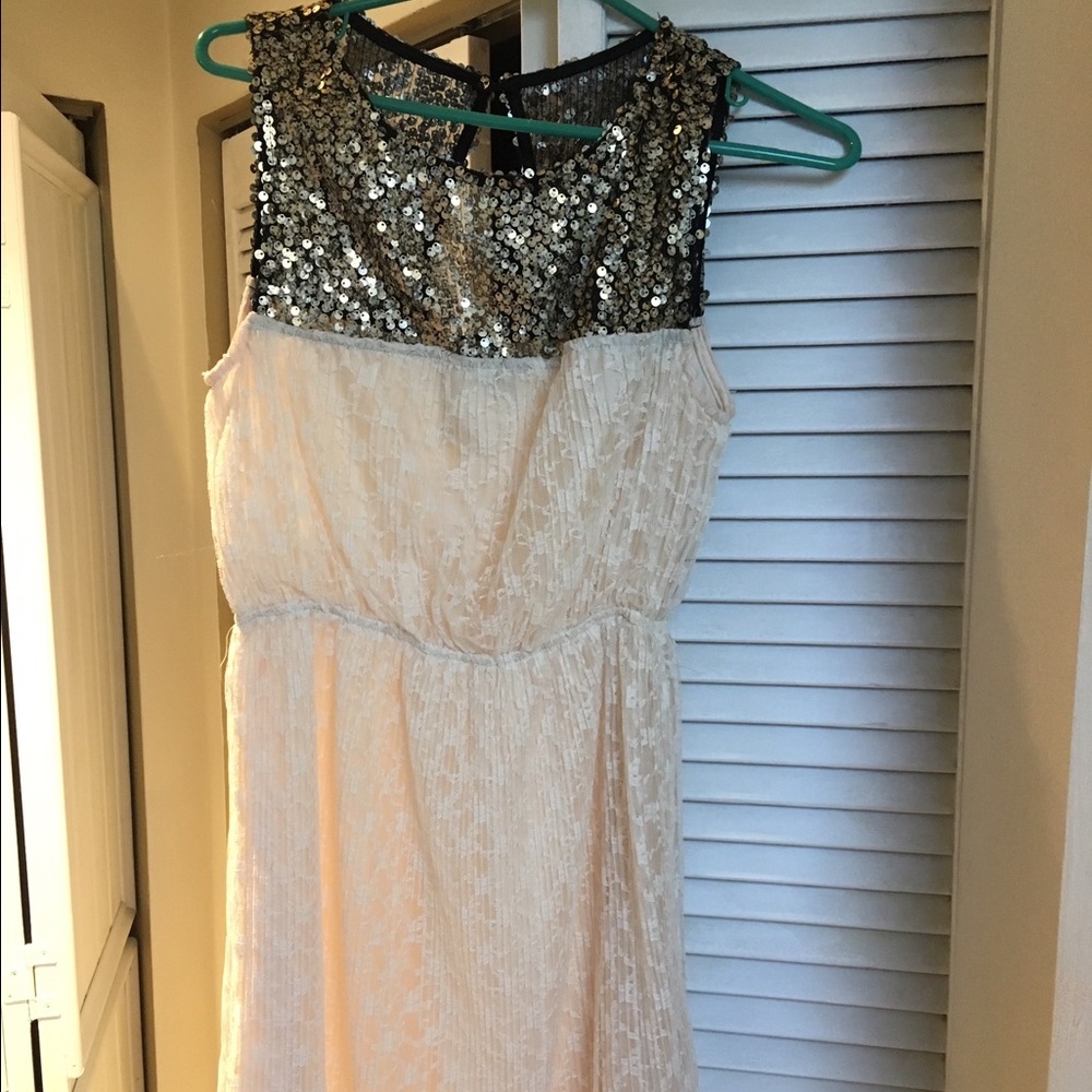 Sequin and lace beautiful dress for a wedding