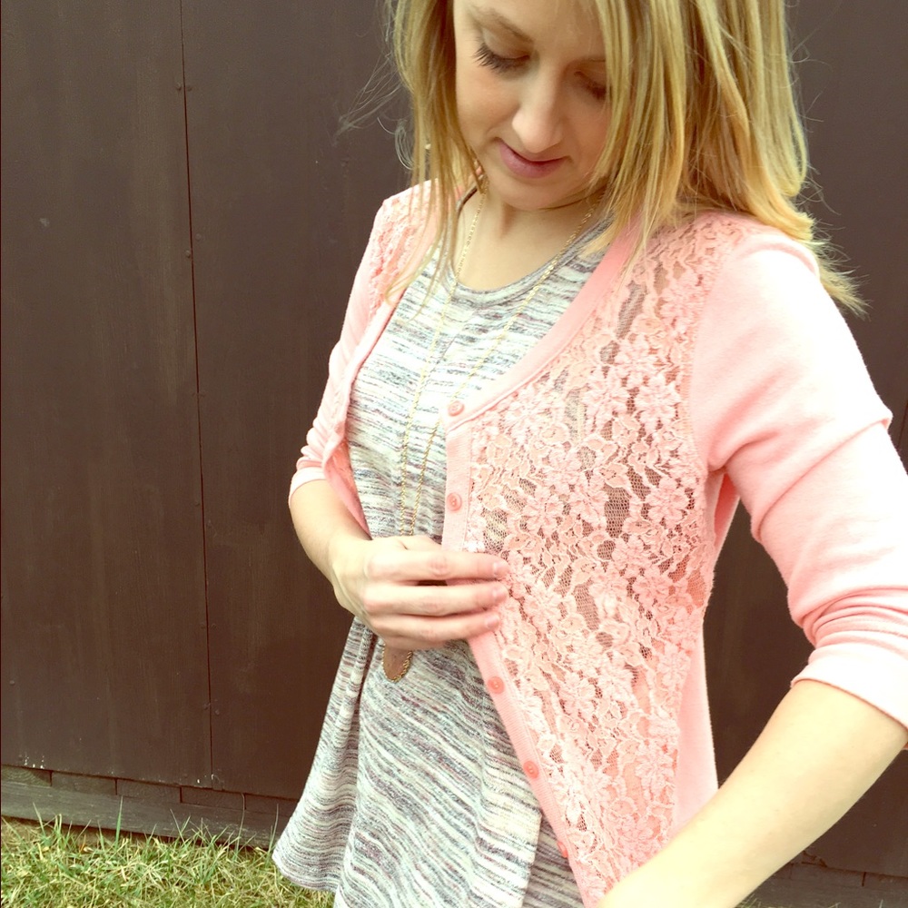 Perfect Pink Spring Lace Cardigan