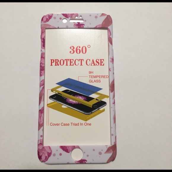 IPhone 7 Plus case with tempered glass protector. - Picture 2 of 3