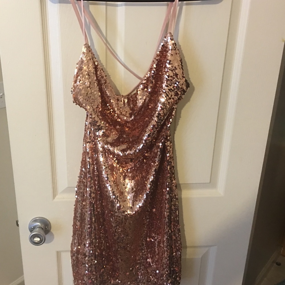 Rose gold Sequin dress