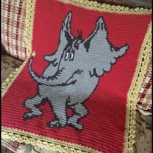 Custom Horton hears a who crochet baby blanket