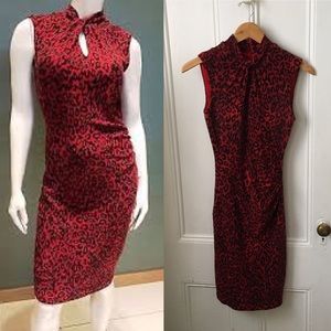 Red Leopard Dress