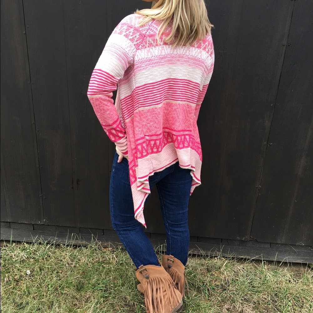 Pink Tribal Cardigan