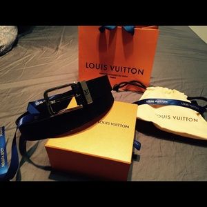 Louis Vuitton Pont Neuf leather belt