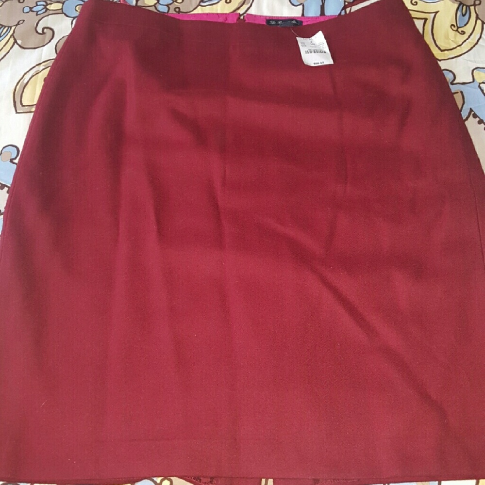 Wool Pencil Skirt in Double-Serge Wool