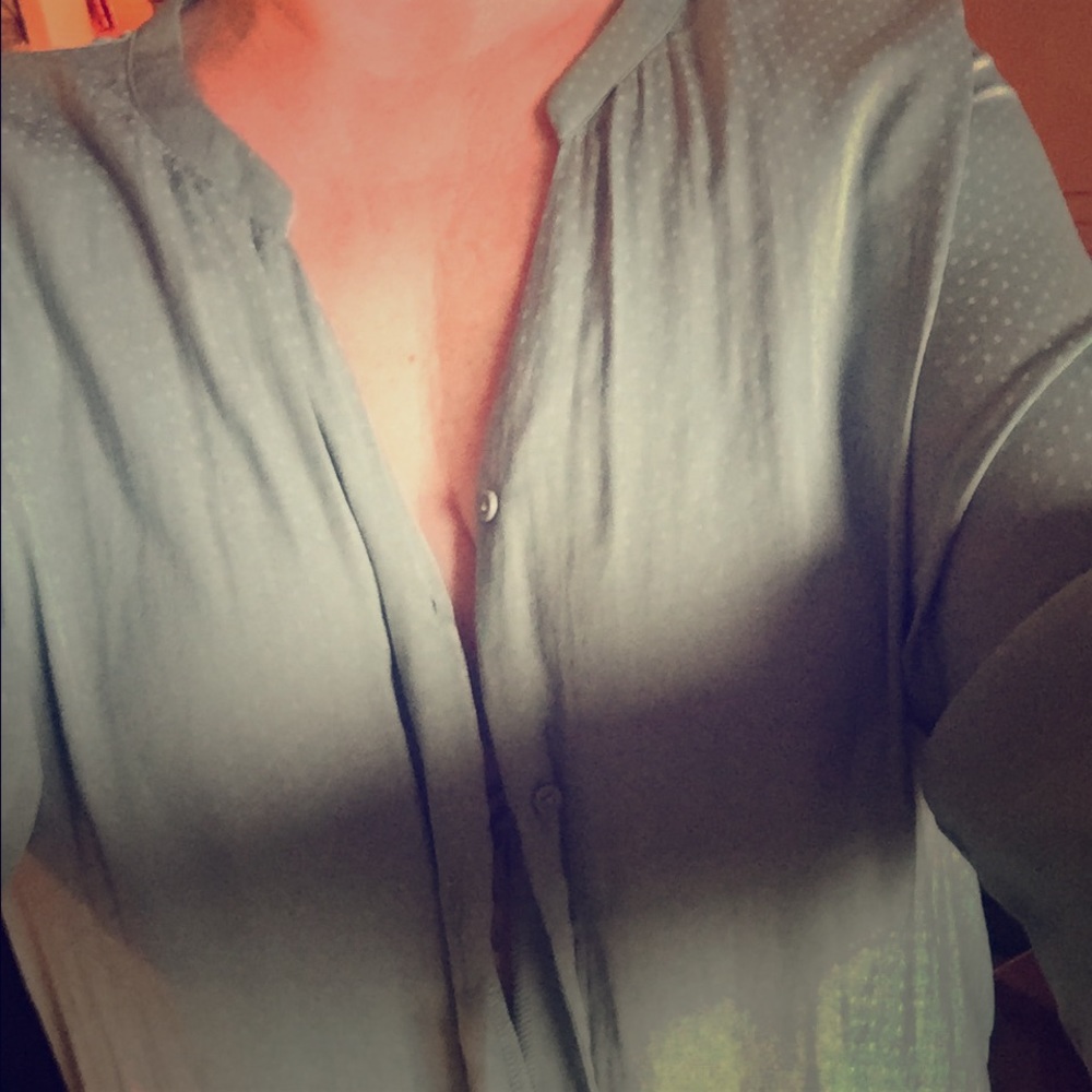 H&M soft mint blouse NEW