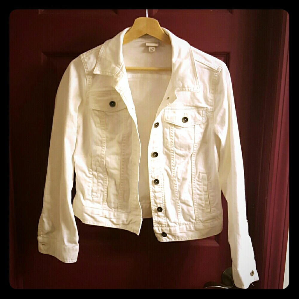 NWOT White Denim Jacket