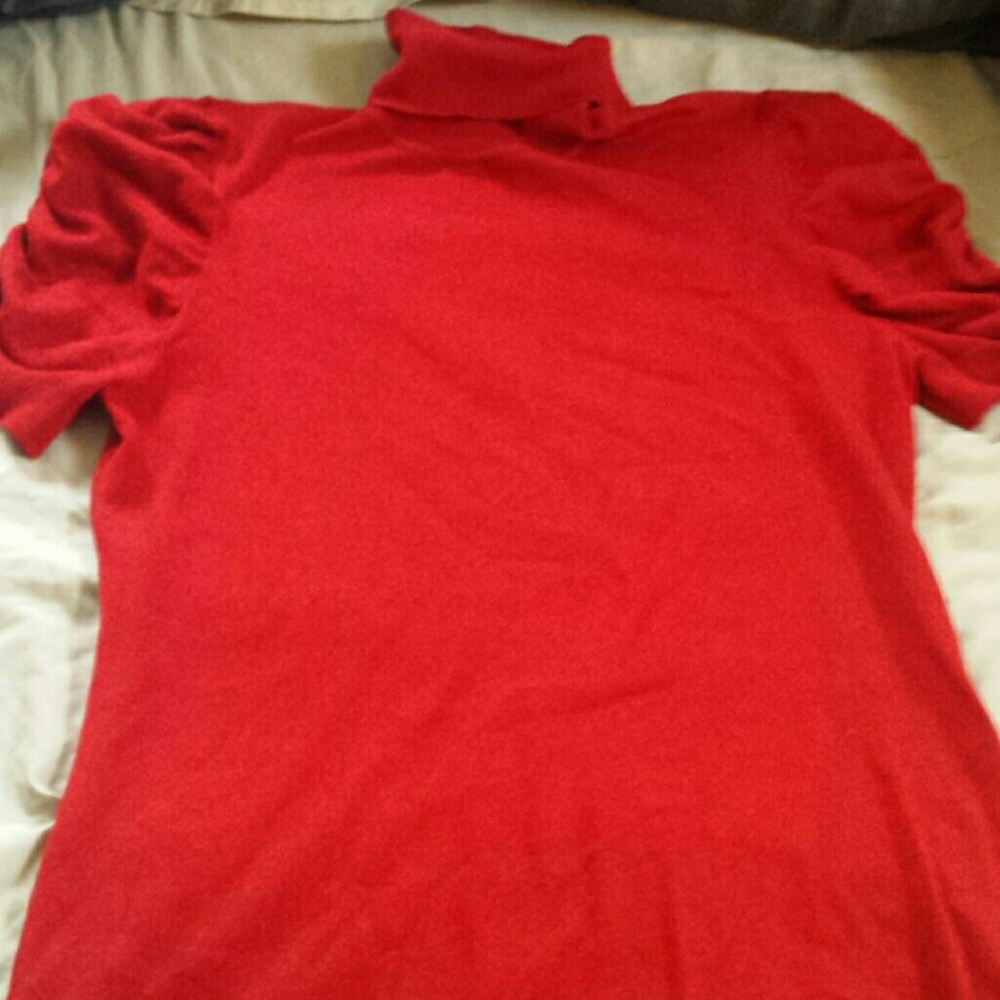 Red turtleneck