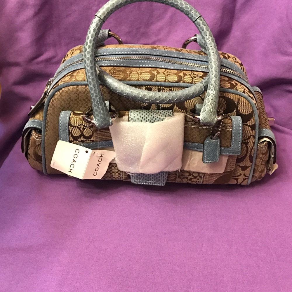 Authentic Coach signature patch satchel