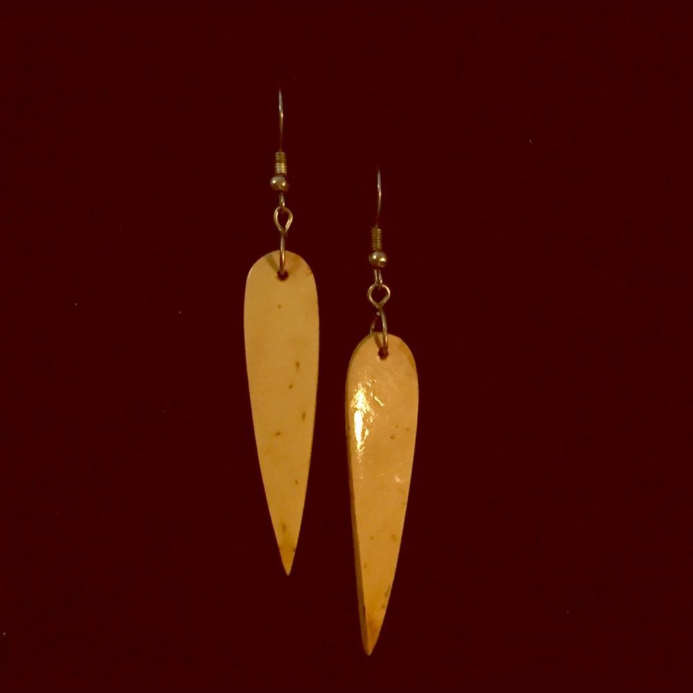 ☀️🌴Amazon Coconut Shell Drop Yellow Earrings