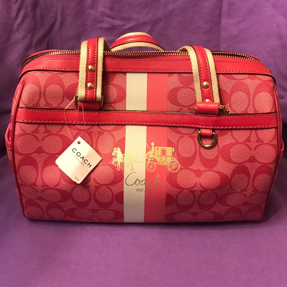 Authentic Coach zip satchel