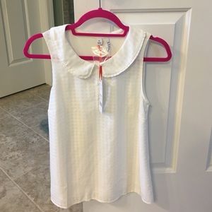 NWT white Peter Pan collar shell!