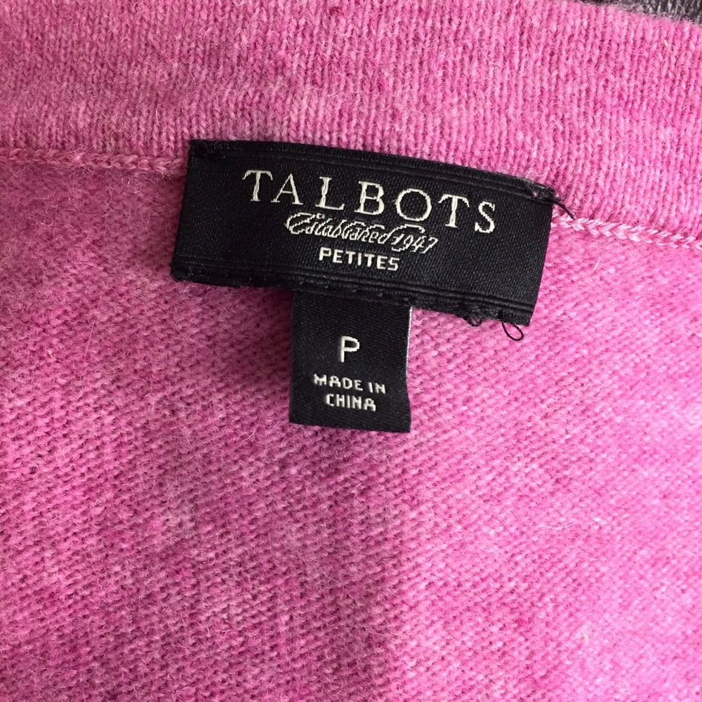 TALBOTS Petites lambswool cardigan sweater - Picture 4 of 4