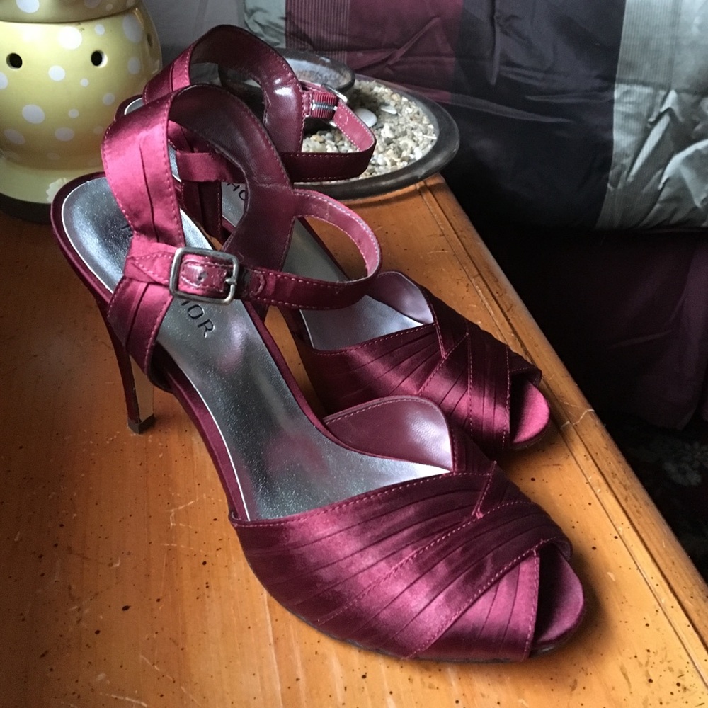 Burgundy Metaphor Heels