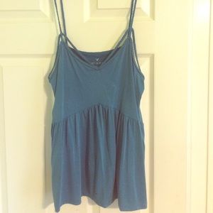 Teal American eagle tank top
