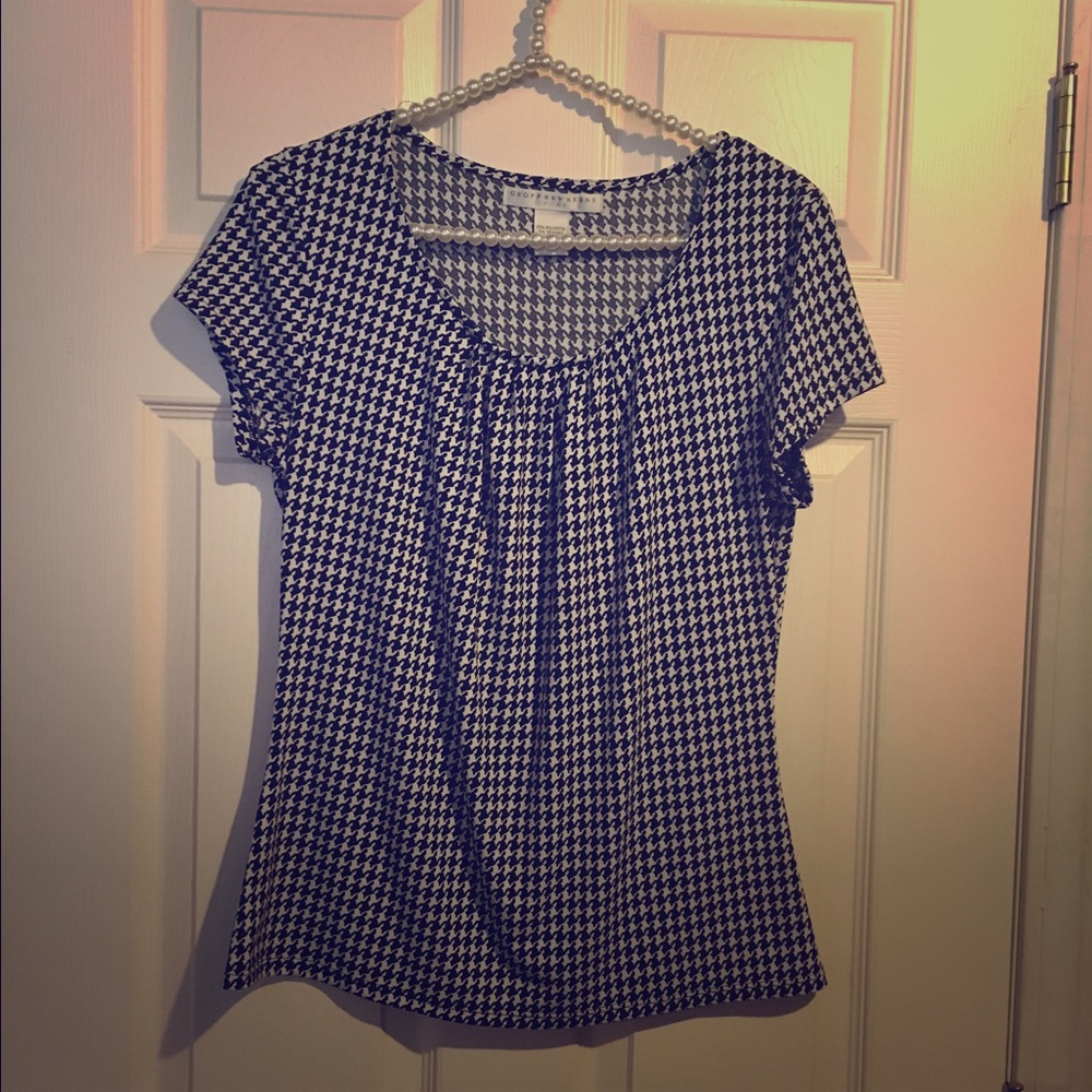 Geoffrey Beene Houndstooth top