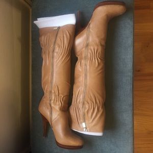 Michael Kors Nappa Leather Webster Boot (Walnut)