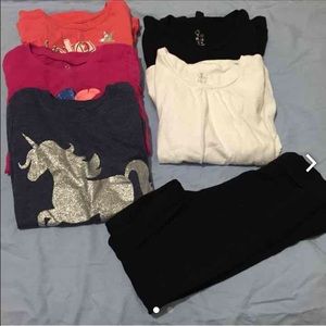 5 shirts 1 yoga pants Sz 6