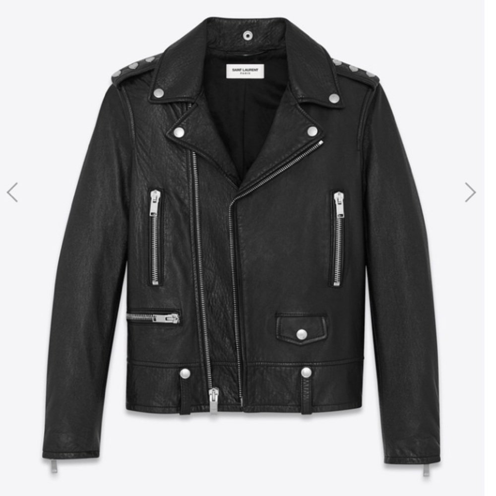 [SOLD] Saint Laurent Black Leather Moto Jacket