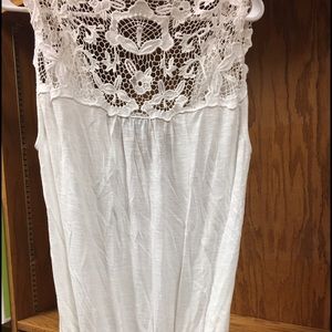 Vanity Lace back tank top