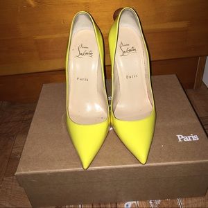 Louboutin Pigalle Follies Sun Yellow 120mm