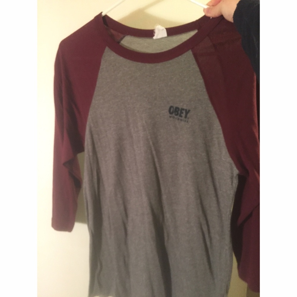 OBEY quarter sleeve shirt