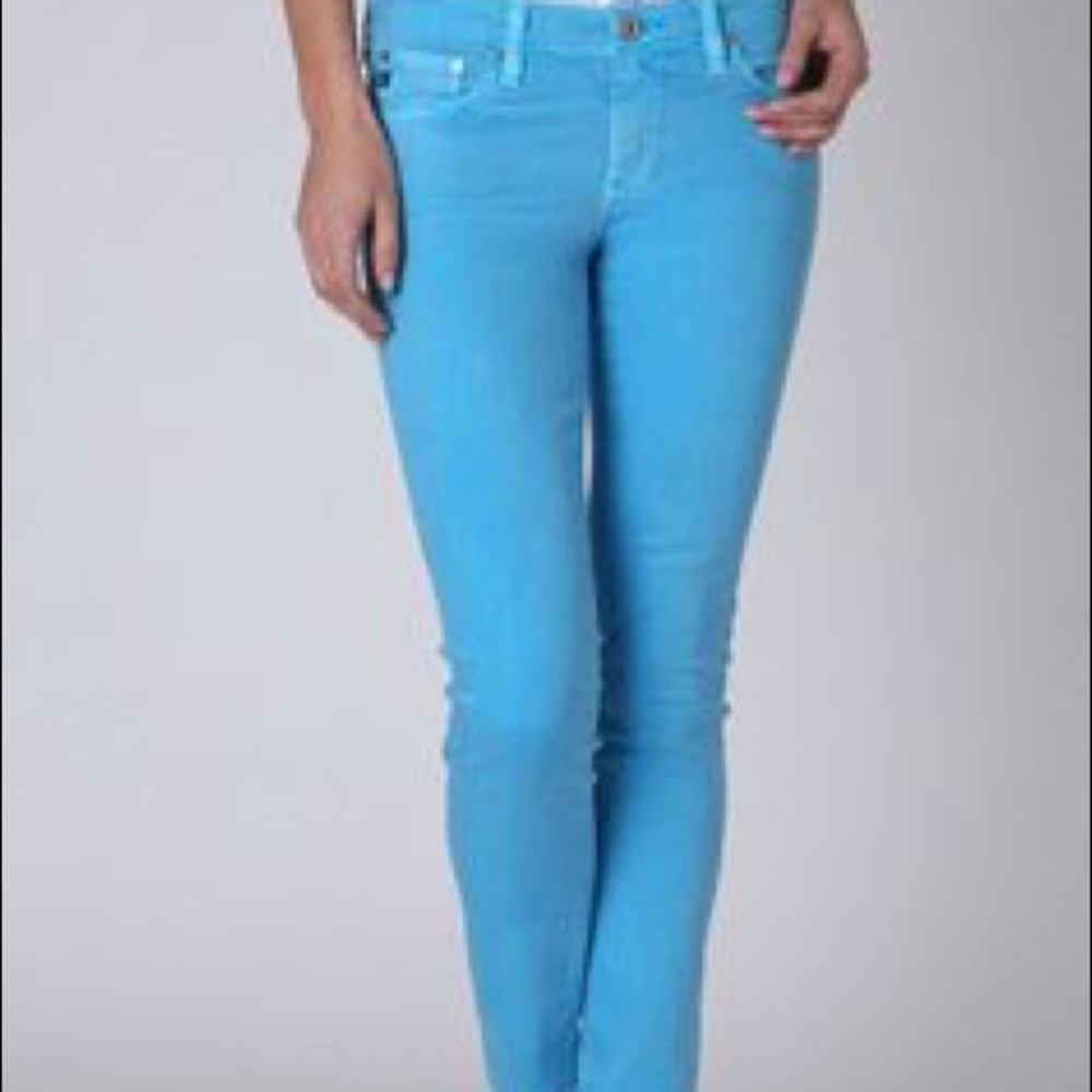 Neon blue denim