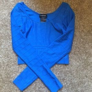 Bebe Long Sleeve Crop Top