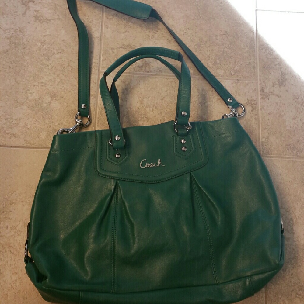 Brand new green Coach "Ashley" purse