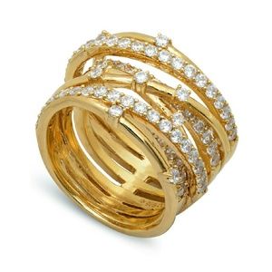 *FINAL PRICE* CRISLU 18kt Gold Entwined Ring Sz 6