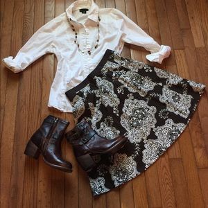 Gorgeous Brown and White Talbots Skirt