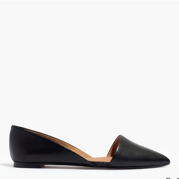 BNIB Madewell Lydia Flat in True Black leather - Picture 2 of 4