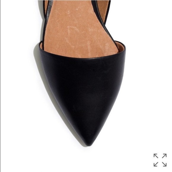 BNIB Madewell Lydia Flat in True Black leather - Picture 3 of 4
