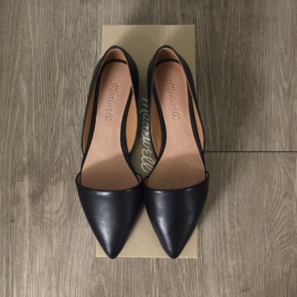 BNIB Madewell Lydia Flat in True Black leather - Picture 4 of 4