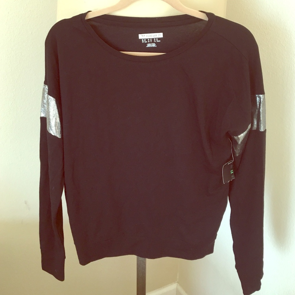 Black extra small thin sweatshirt forever 21