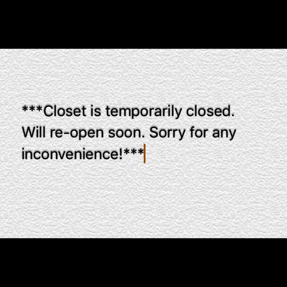 Closet is temporarily closed