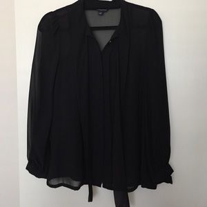 Black Banana Republic Sheer Blouse with Camisole
