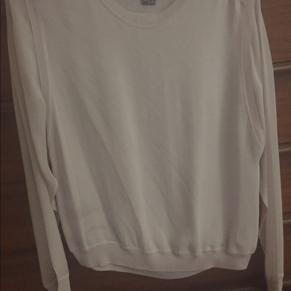 Incredible Vince silk overblouse in pale lilac- L