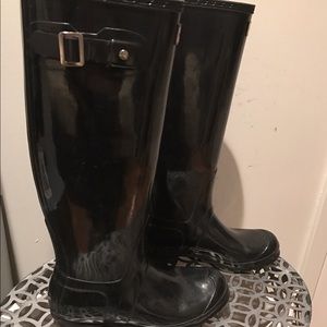 Hunter Boots Gloss Black Tall US SZ 7M/8F